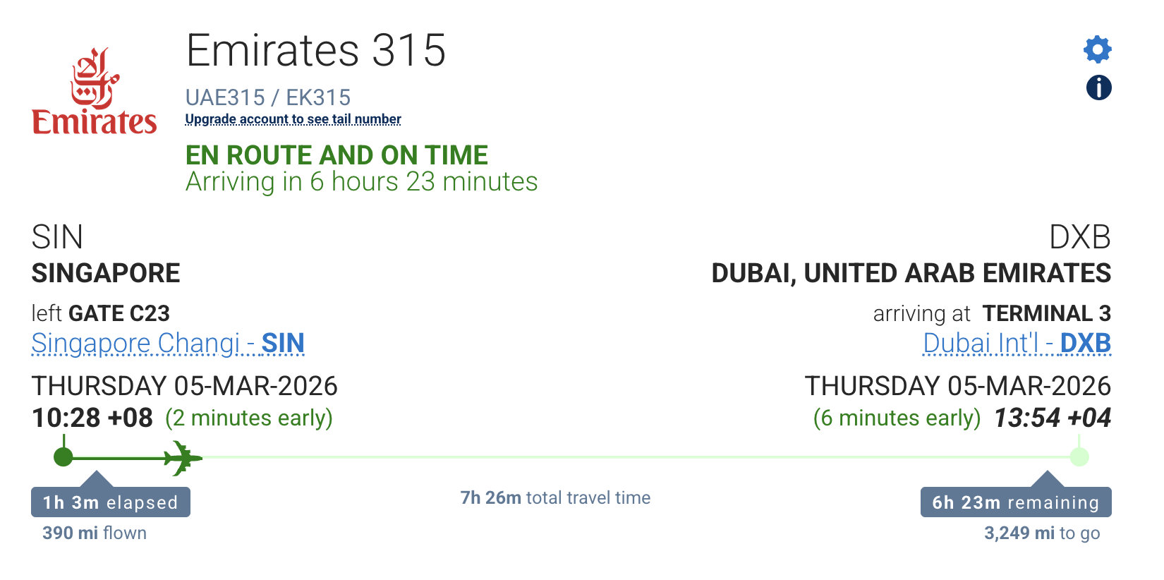 screenshot flightaware